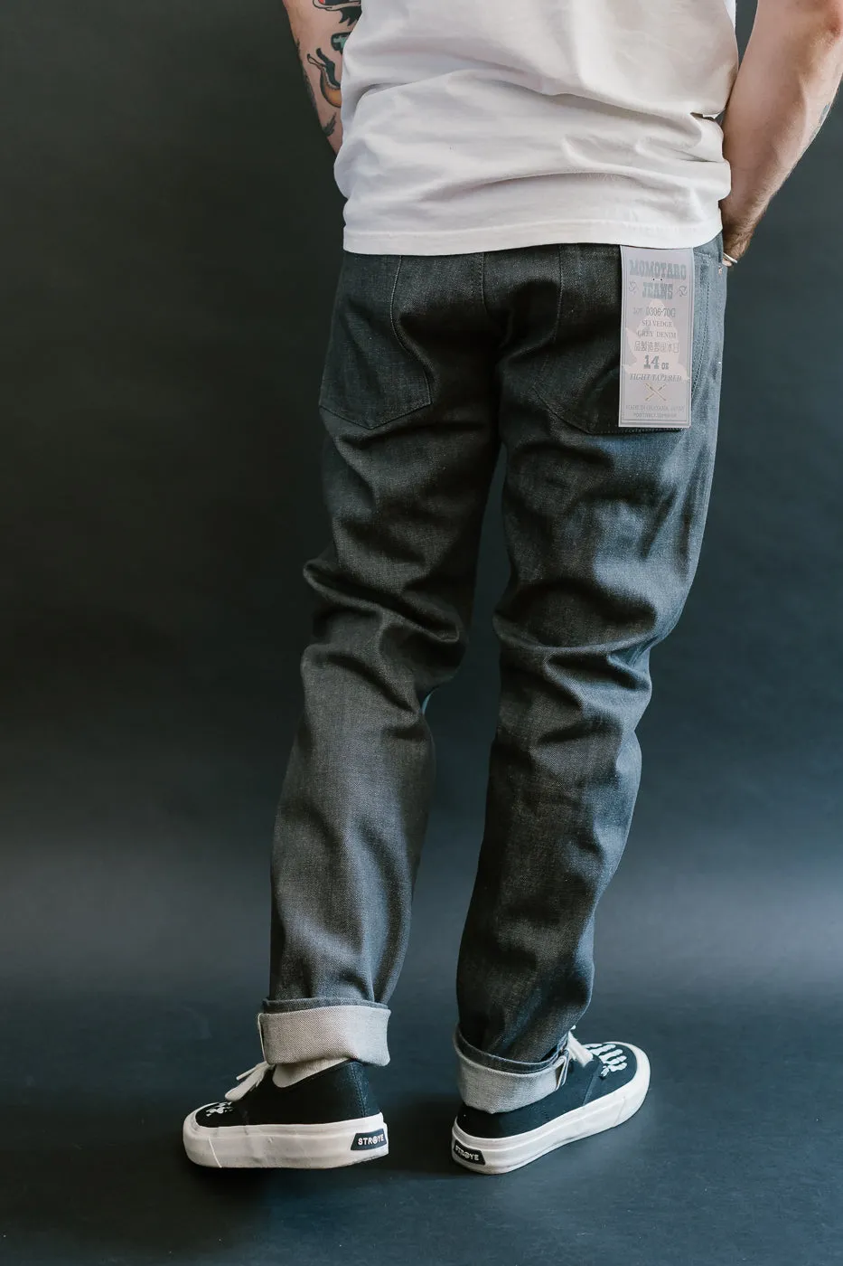 0306-70G - 14oz - Grey Selvedge Denim - Tight Tapered