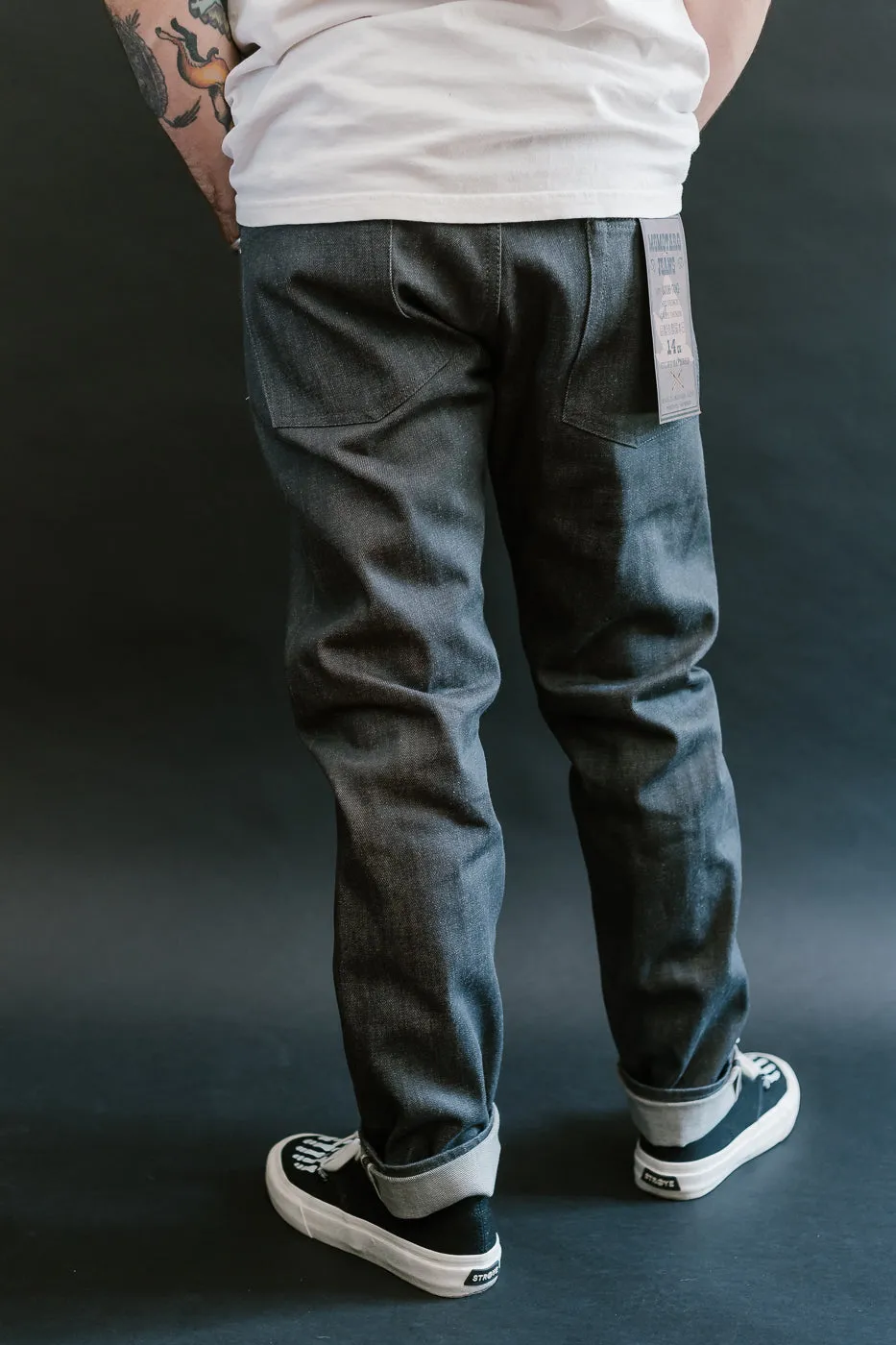 0306-70G - 14oz - Grey Selvedge Denim - Tight Tapered