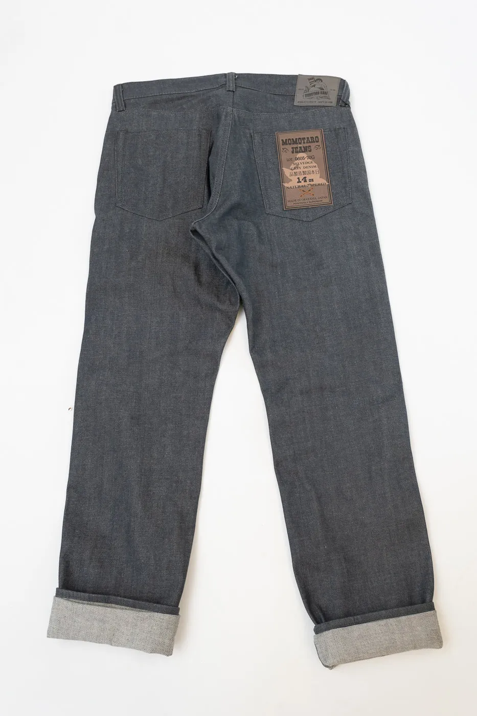 0605-70G - 14oz - Grey Selvedge Denim - Natural Tapered