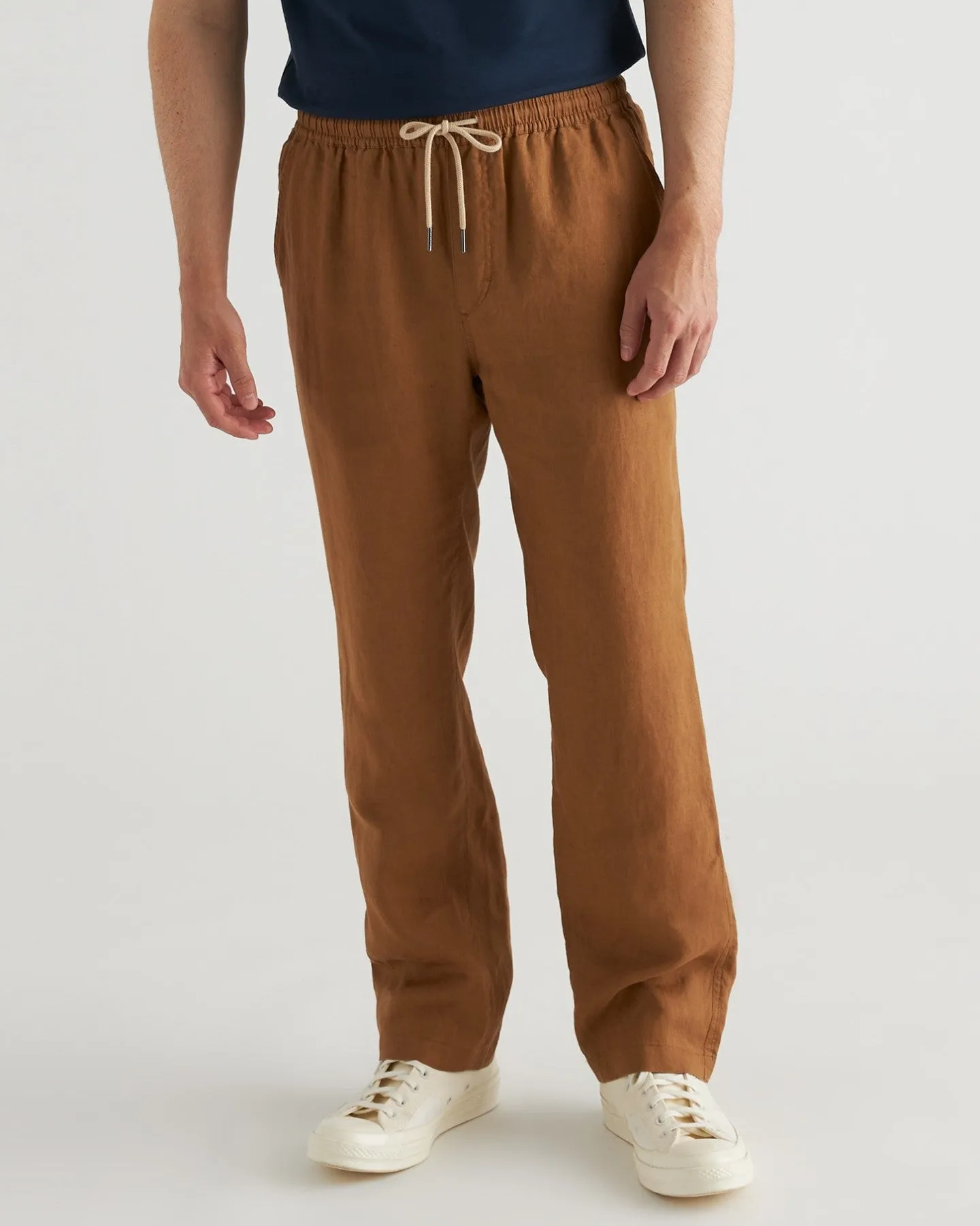 100% European Linen Drawstring Beach Pants