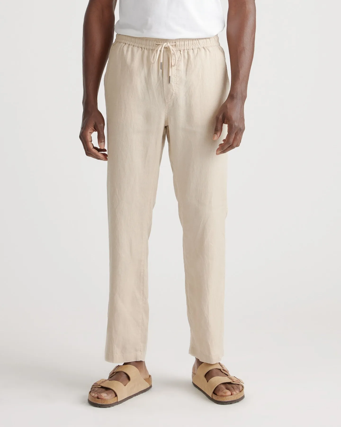 100% European Linen Drawstring Beach Pants