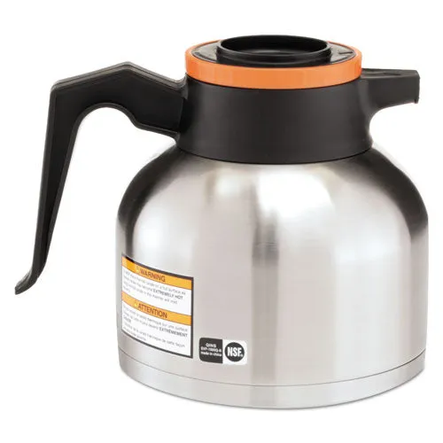 1.9 Liter Thermal Carafe, Stainless Steel- Black And Orange (decaf)