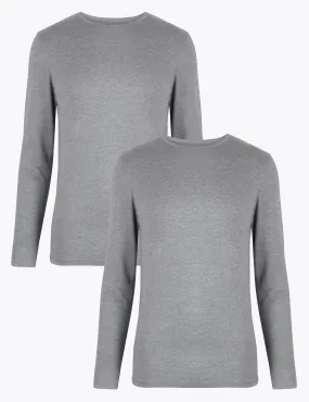 2 Pack Heatgen™ Cotton Long Sleeve Thermal Tops