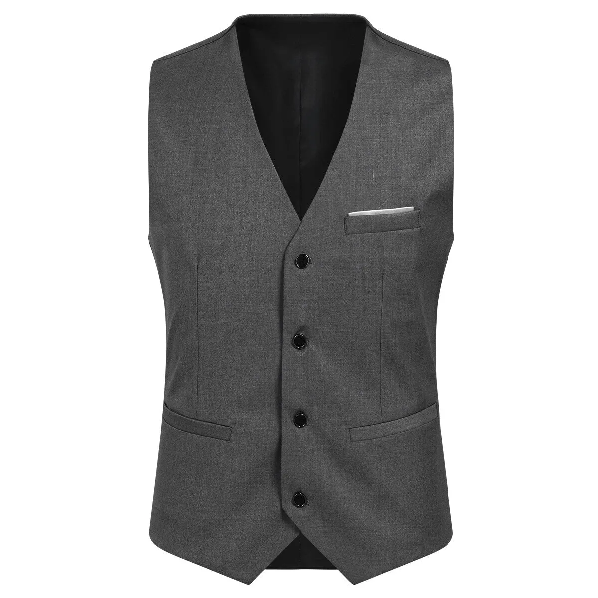 3-Piece Slim Fit One Button Fashion DimGrey Suit