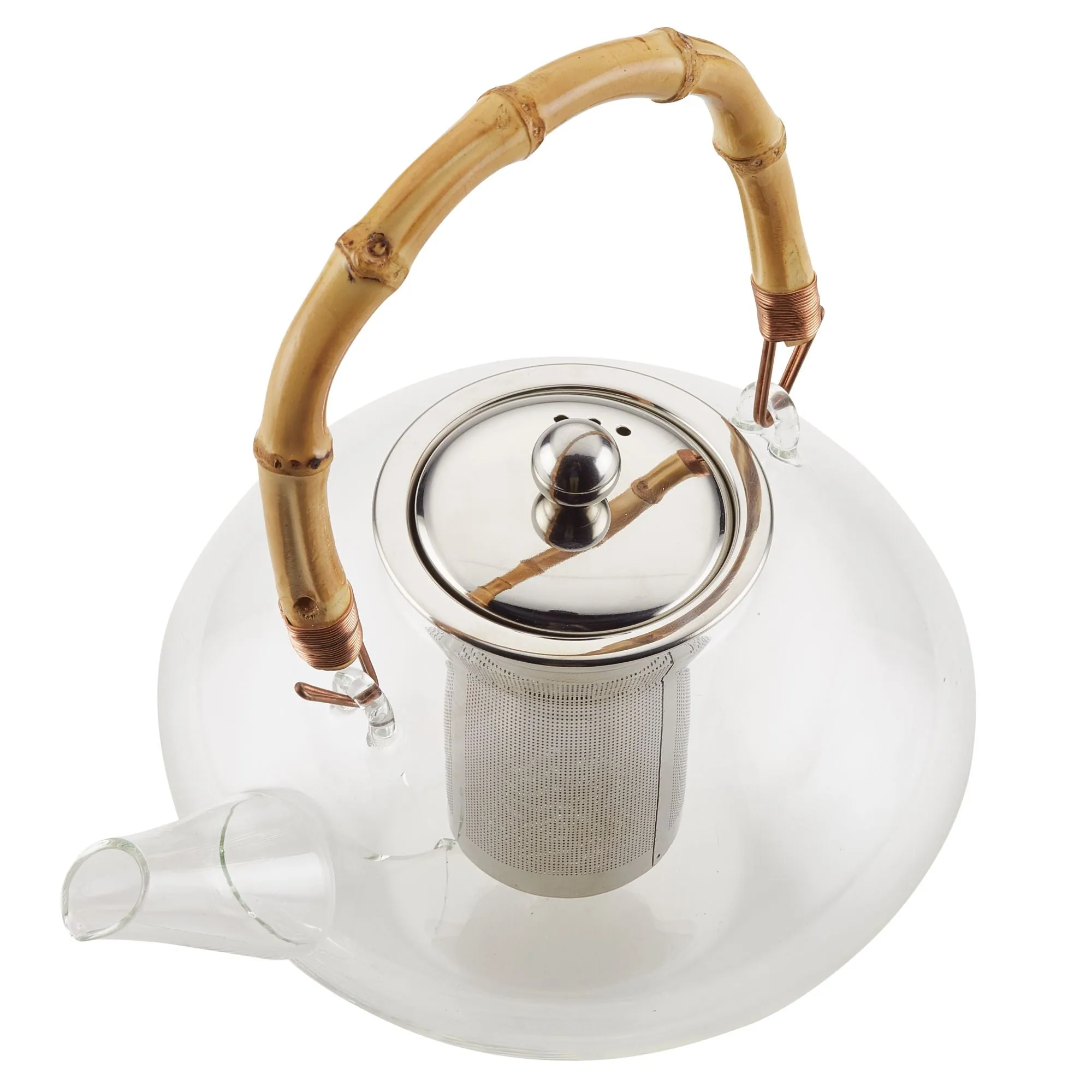 34-Ounce Hand Blown Glass Teapot