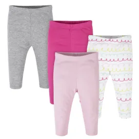 4-Pack Baby Girls Swirl Pants