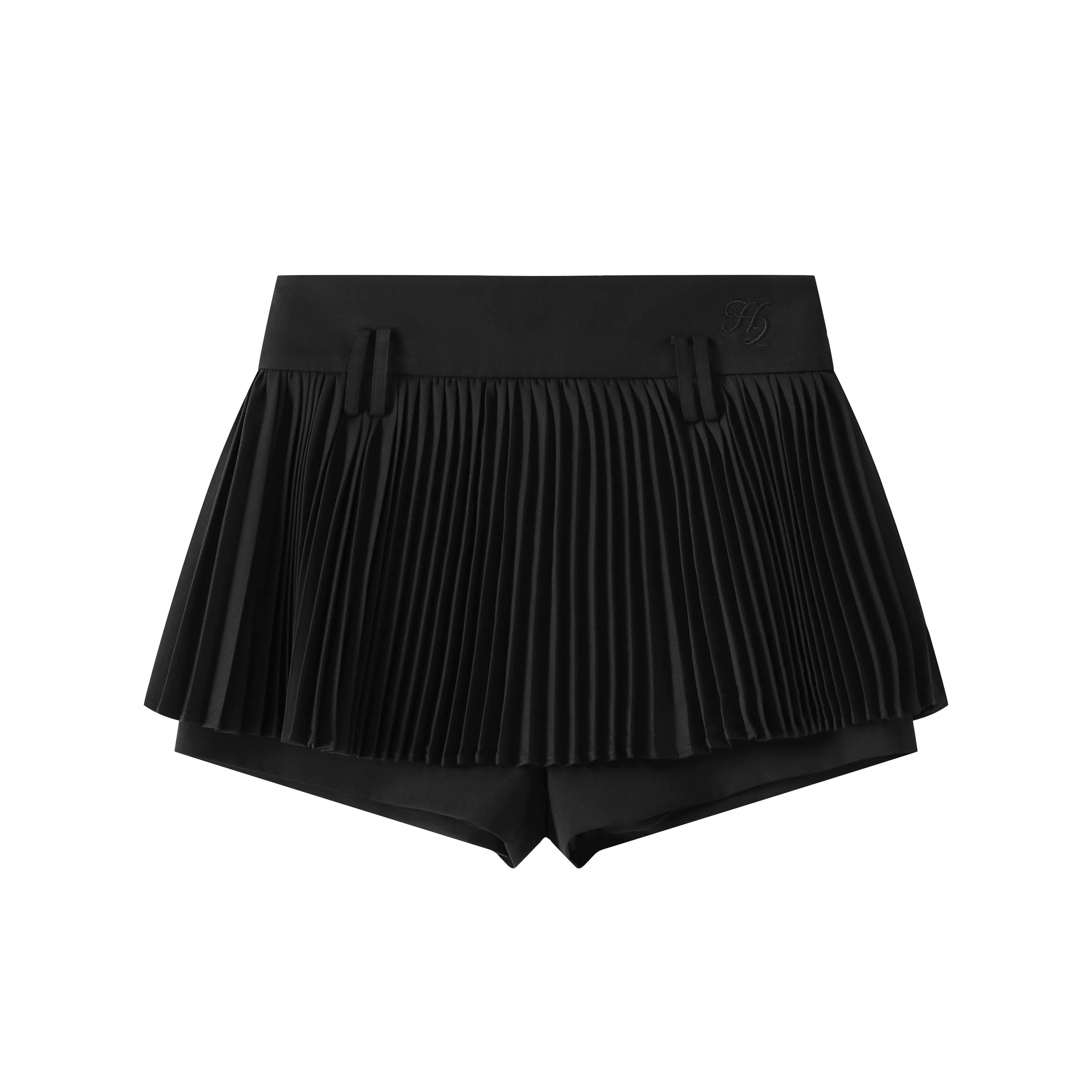 A-line slim pleated culottes