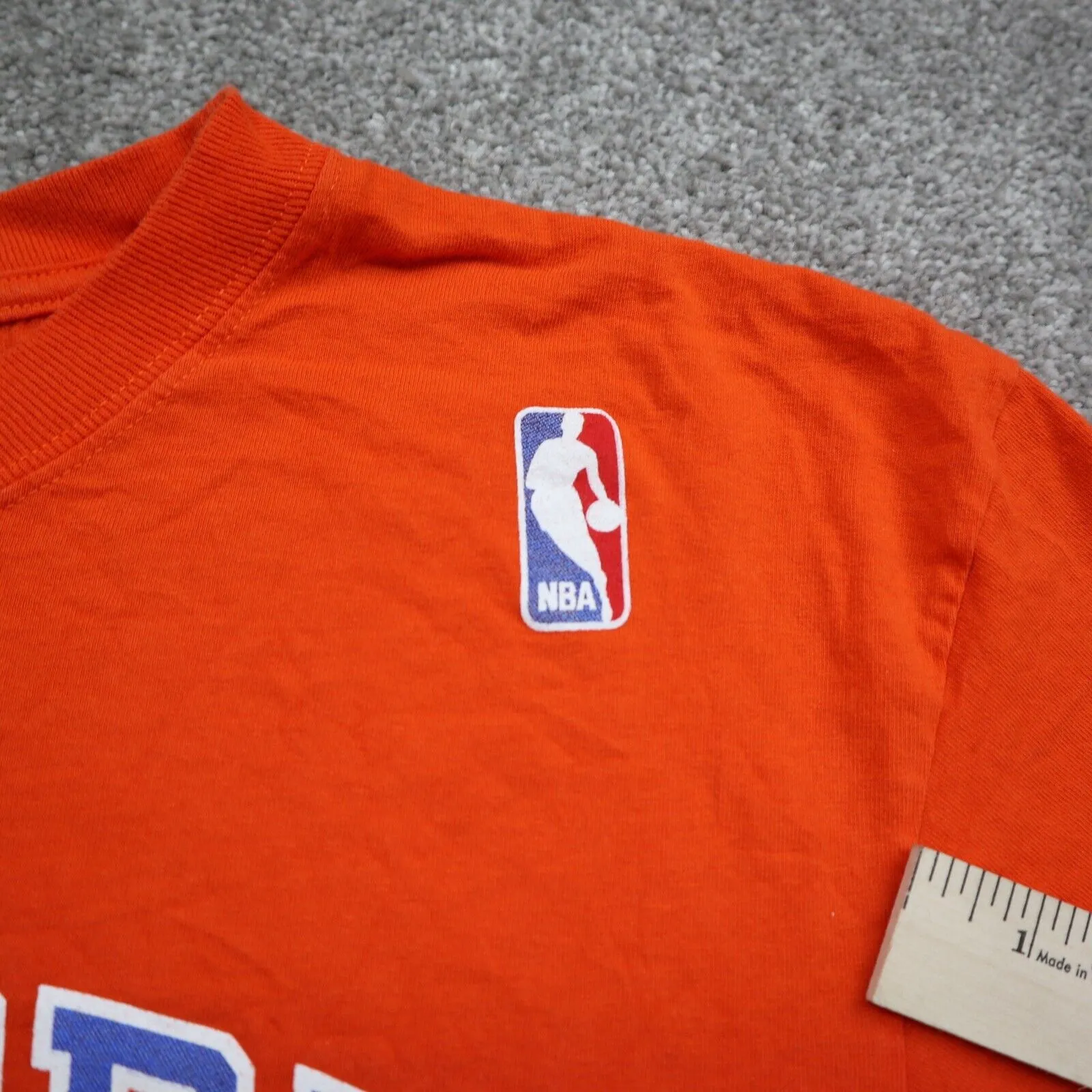 Adidas Mens NBA STOUDEMIRE #1 T Shirt Short Sleeve Orange Size XL Graphic Sports