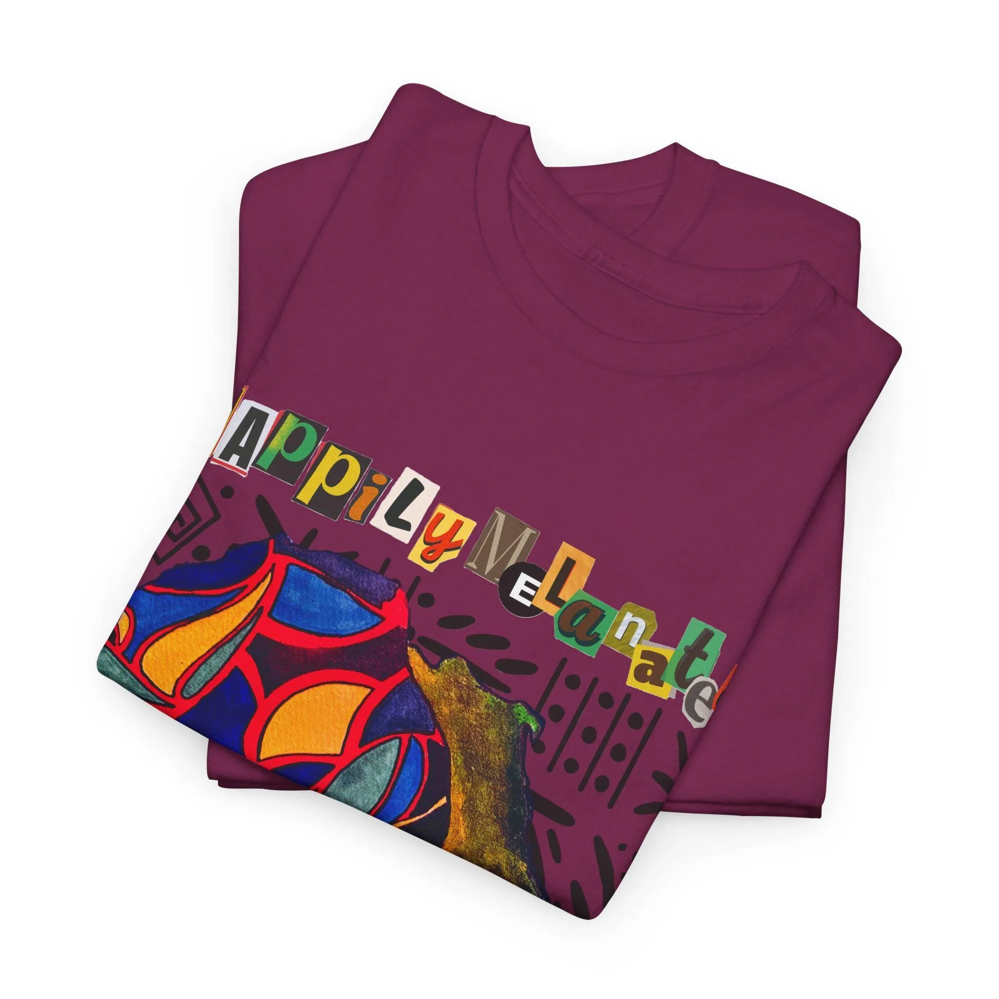 African Continent Graphic Tee, Unisex Heavy Cotton T-Shirt, Handcrafted Ethnic Design