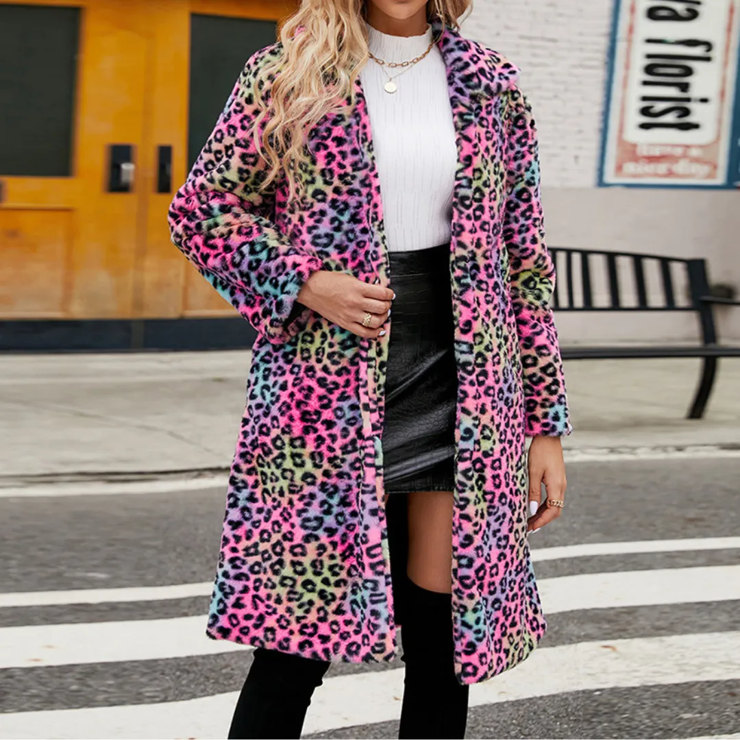 Agatha - Coat with leopard print