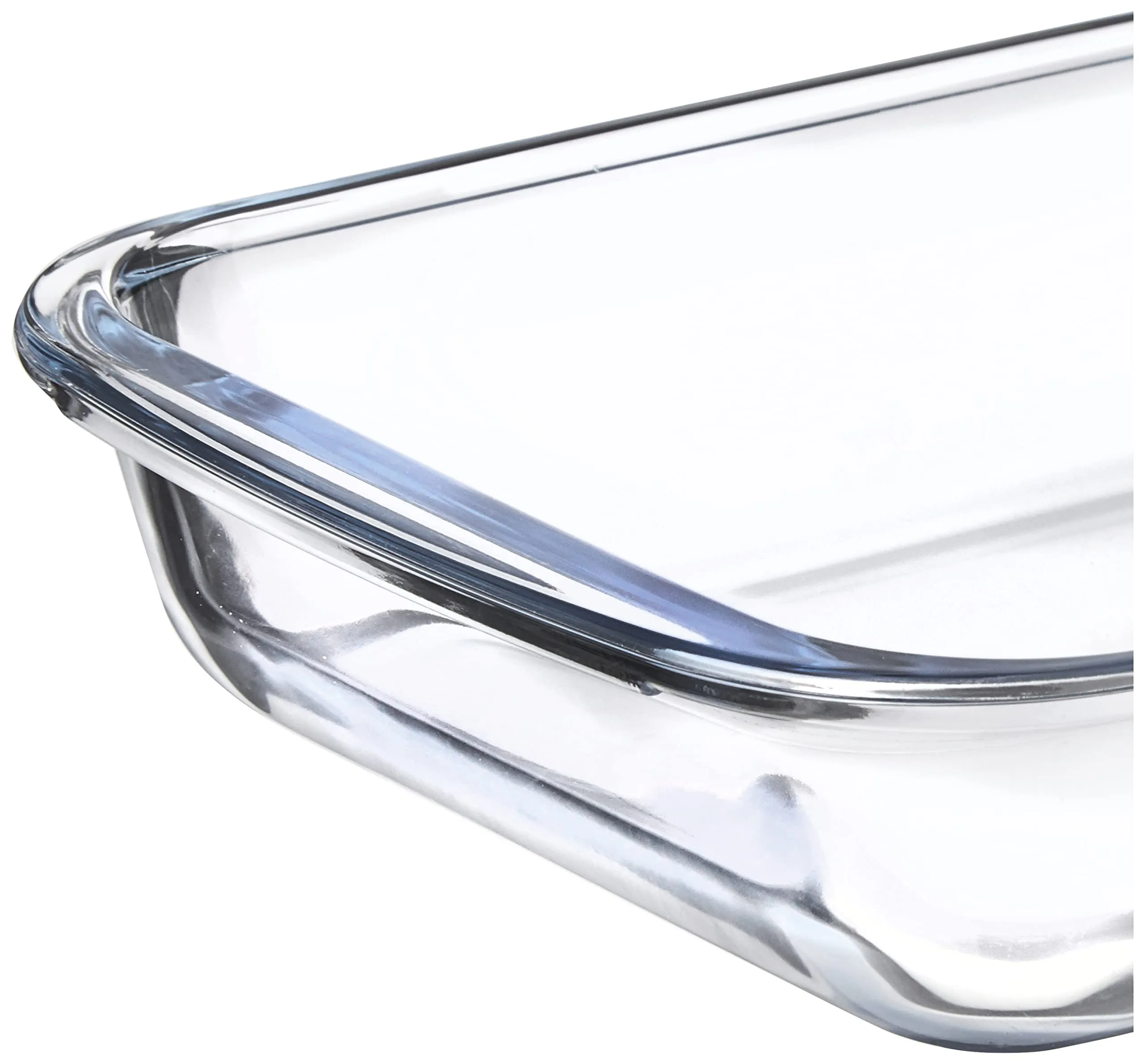 Amazon Brand - Solimo Baking Dish, Safe for Use in Microwave, Oven and Dishwasher (Rectangle, 1,000 Ml) - Glass, 1 L