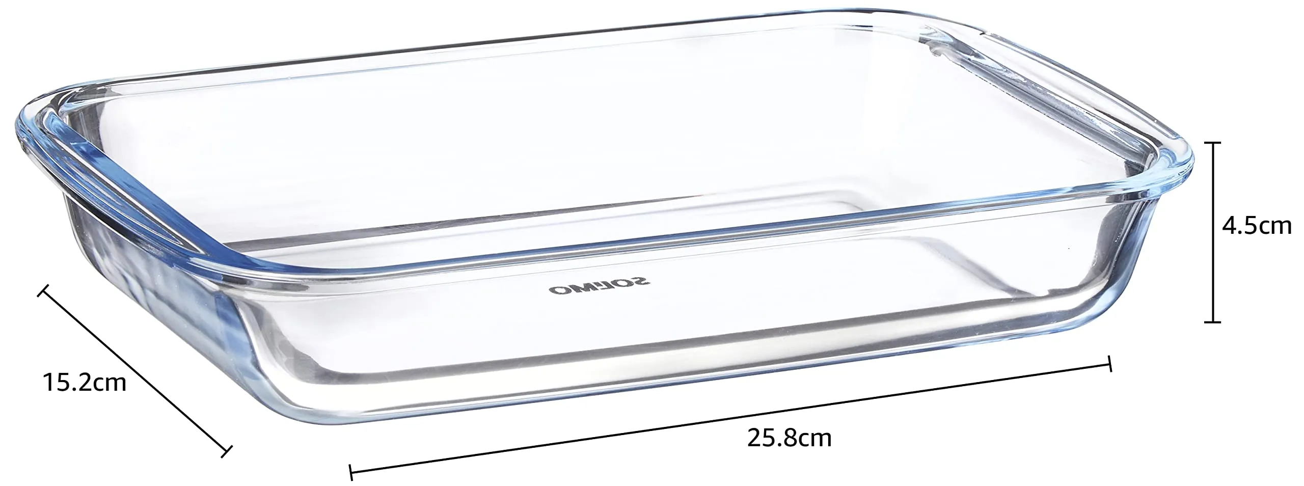 Amazon Brand - Solimo Baking Dish, Safe for Use in Microwave, Oven and Dishwasher (Rectangle, 1,000 Ml) - Glass, 1 L