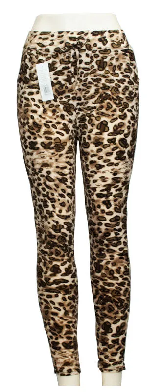 Animal Printed Pull On Casual Pants