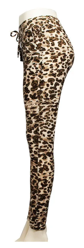 Animal Printed Pull On Casual Pants