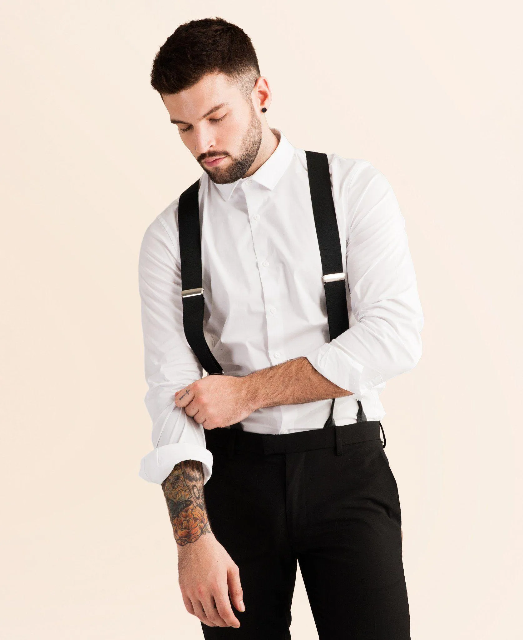 Back to Black - Formal Black Suspenders