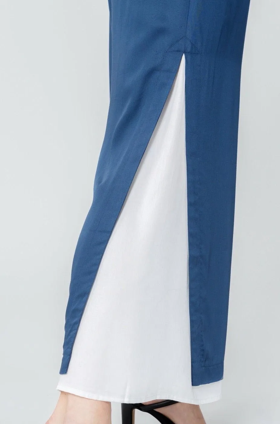 Bamboo Viscose Wide Leg Side Panel Pants