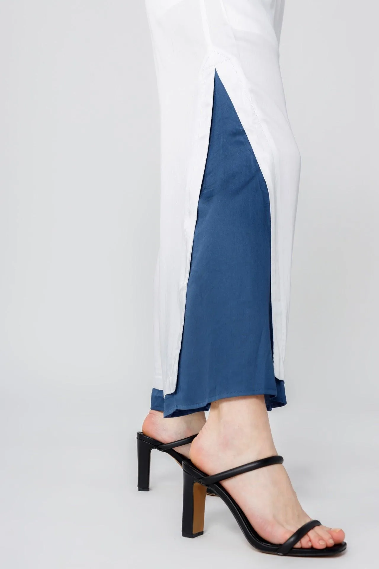 Bamboo Viscose Wide Leg Side Panel Pants