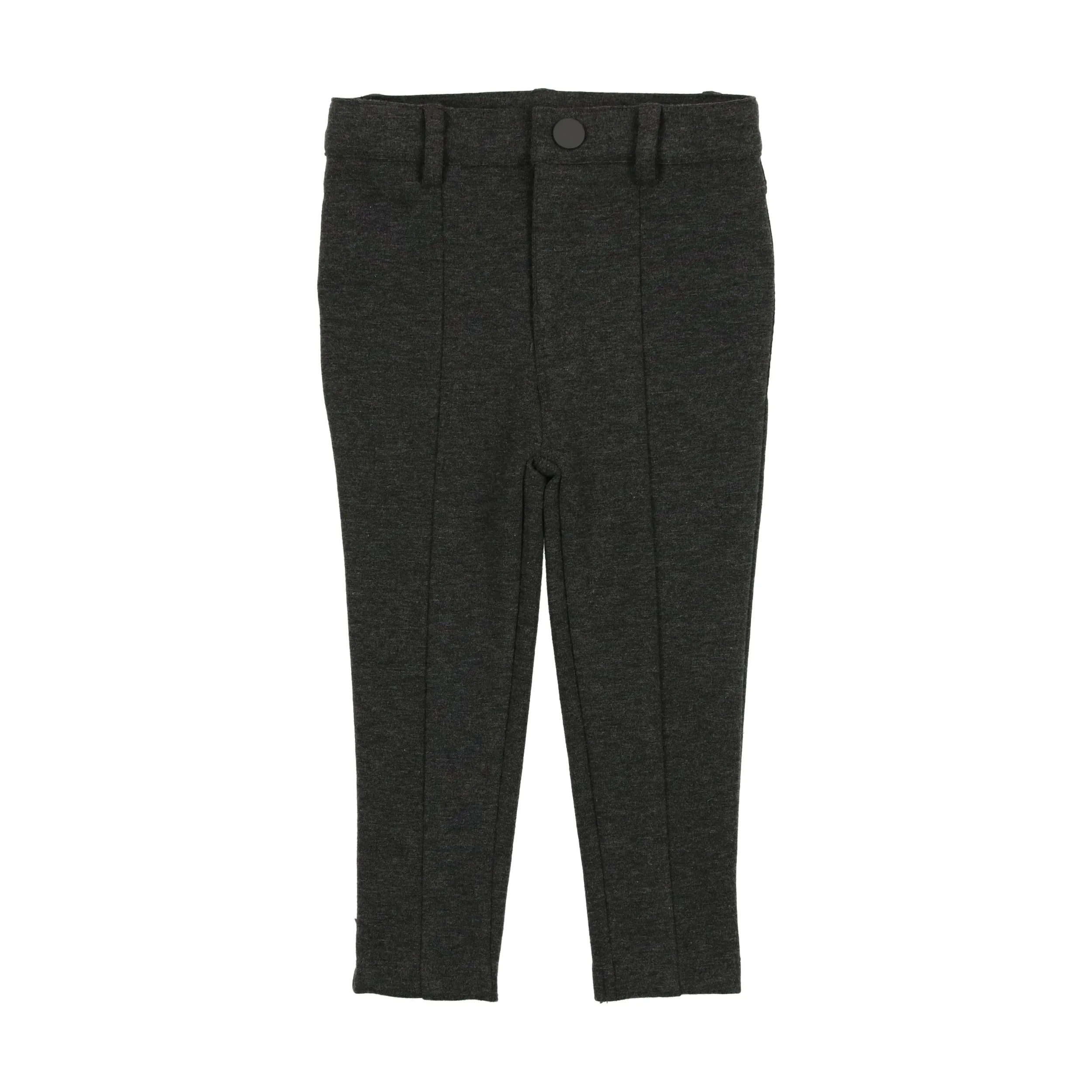 Basic Knit Stretch Pants With Seam