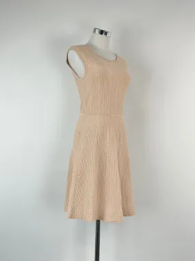 BCBGMaxazria Bare Pink 'Dyanne' Rib-Knit Midi Dress - AU6/8