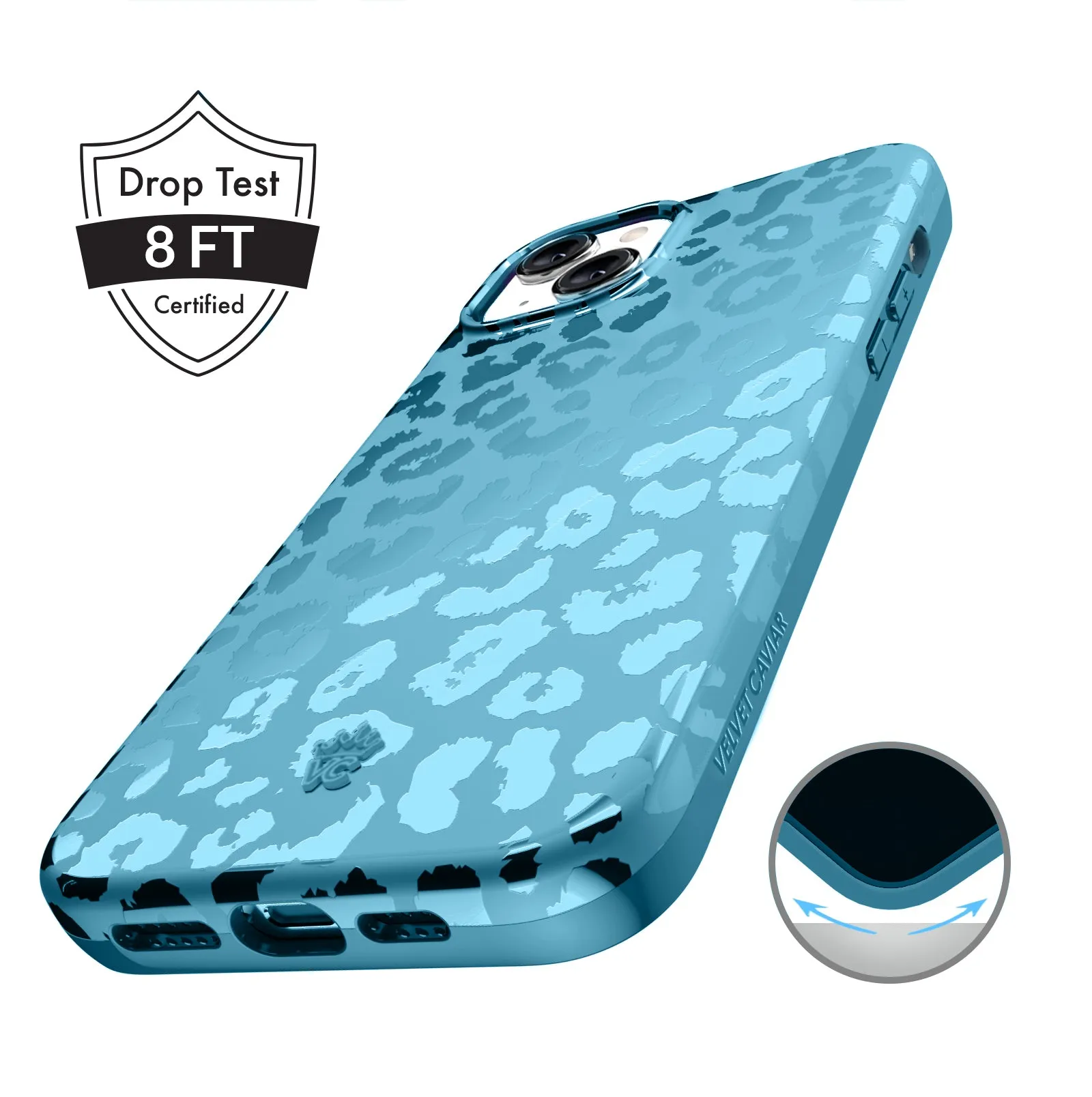 Blue Sapphire Leopard iPhone Case