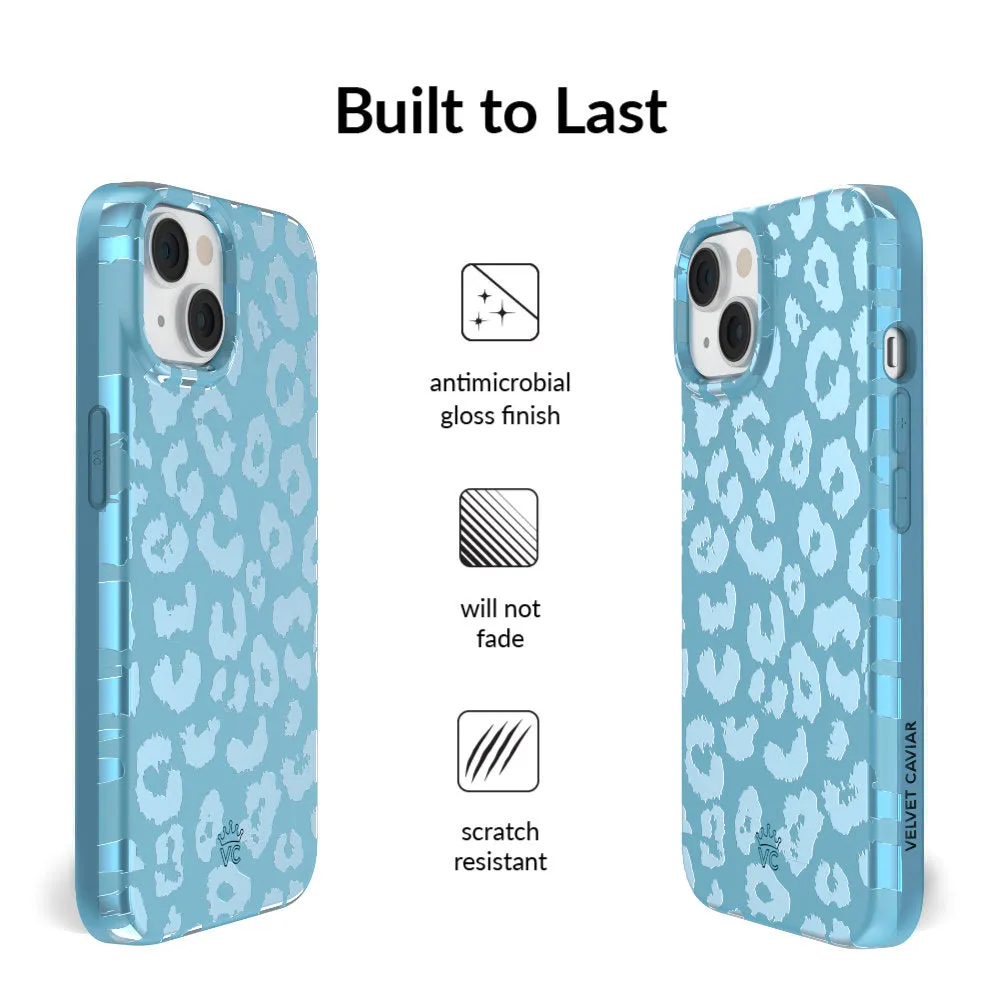 Blue Sapphire Leopard iPhone Case