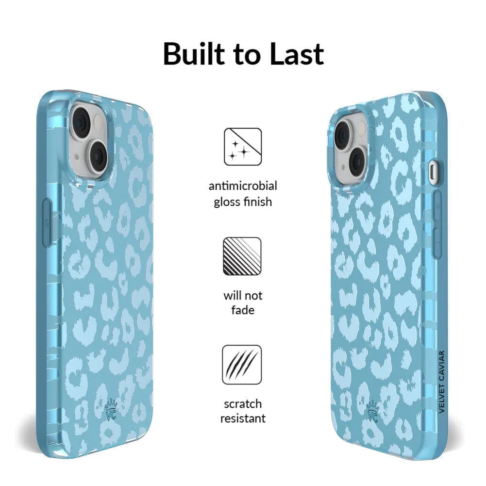 Blue Sapphire Leopard iPhone Case