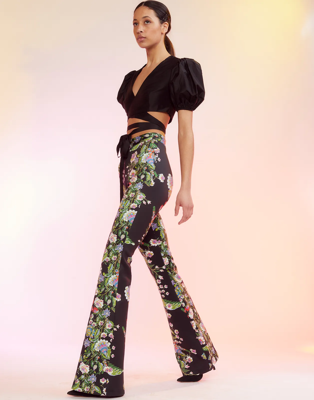 Bonded Fit and Flare Pants