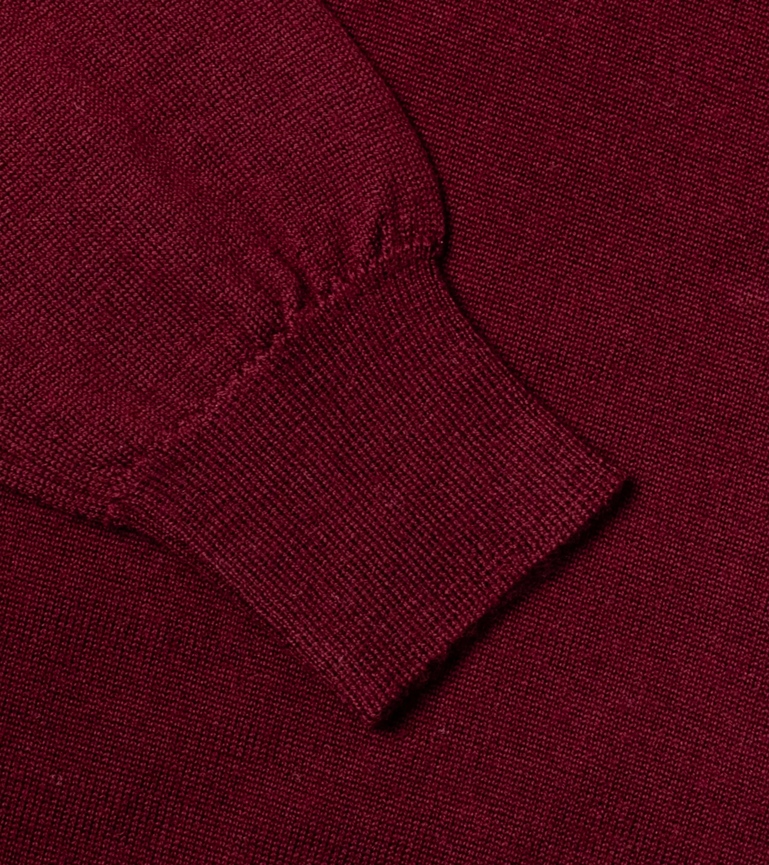 Bryceland's Merino Long-Sleeve Polo Claret