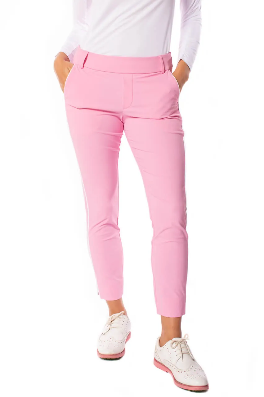 Bubble Gum Pink Stretch Ankle Pant