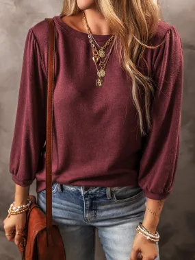 Burgundy Knit Pullover