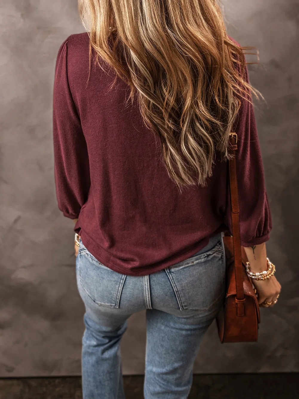 Burgundy Knit Pullover