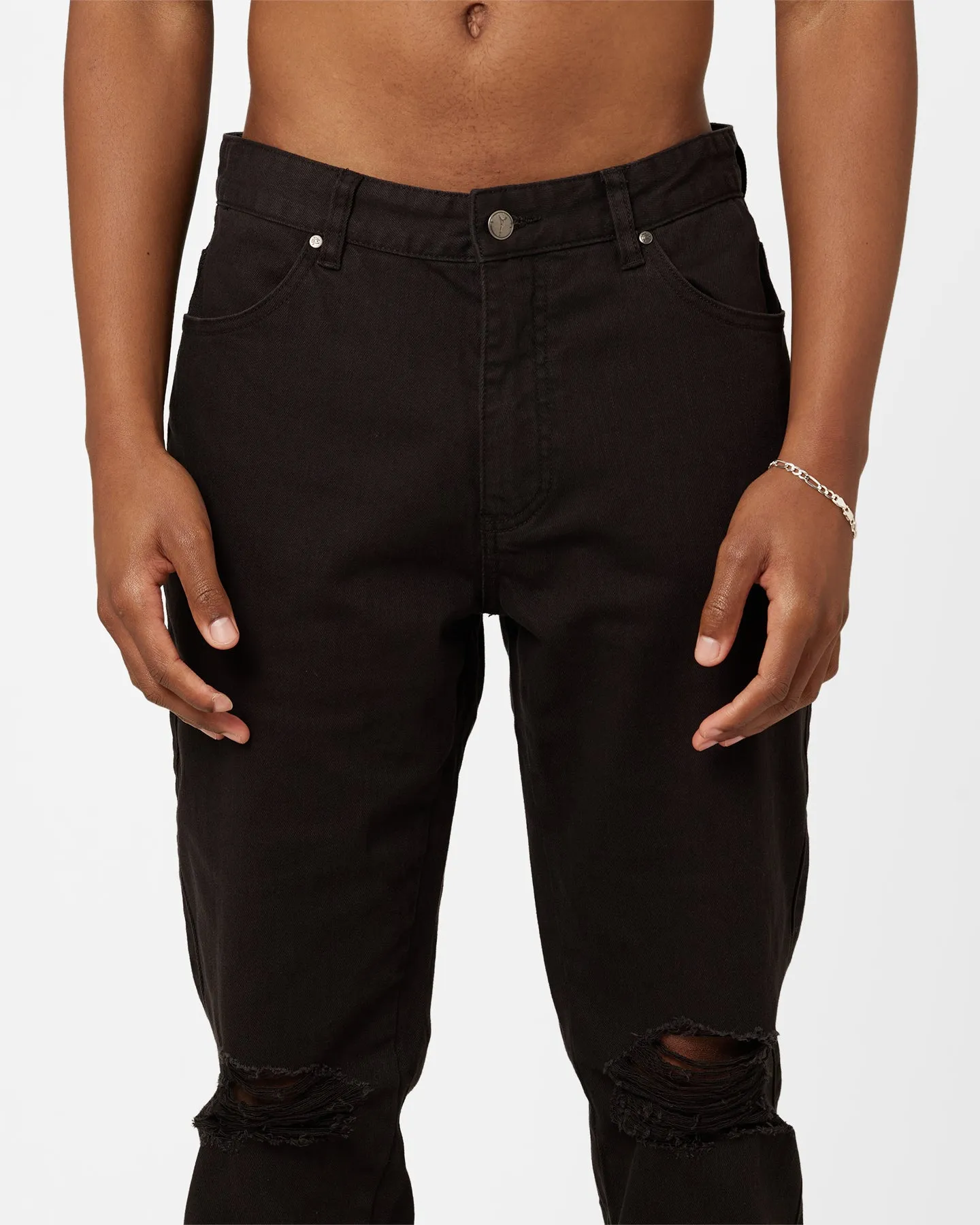 Carre Daily Distressed Jeans Black