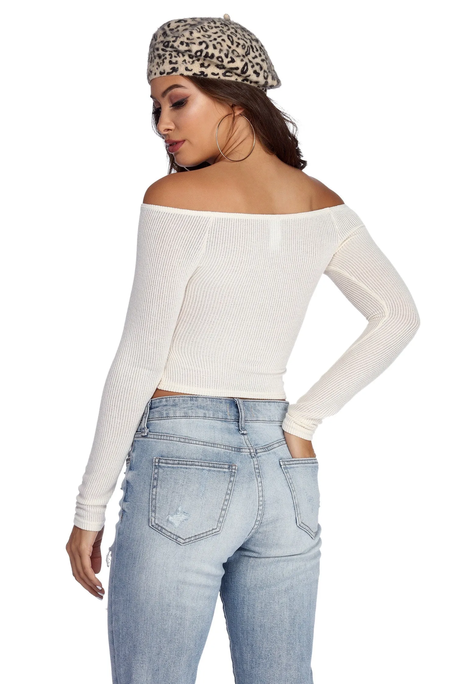 Cross It Off Knit Crop Top