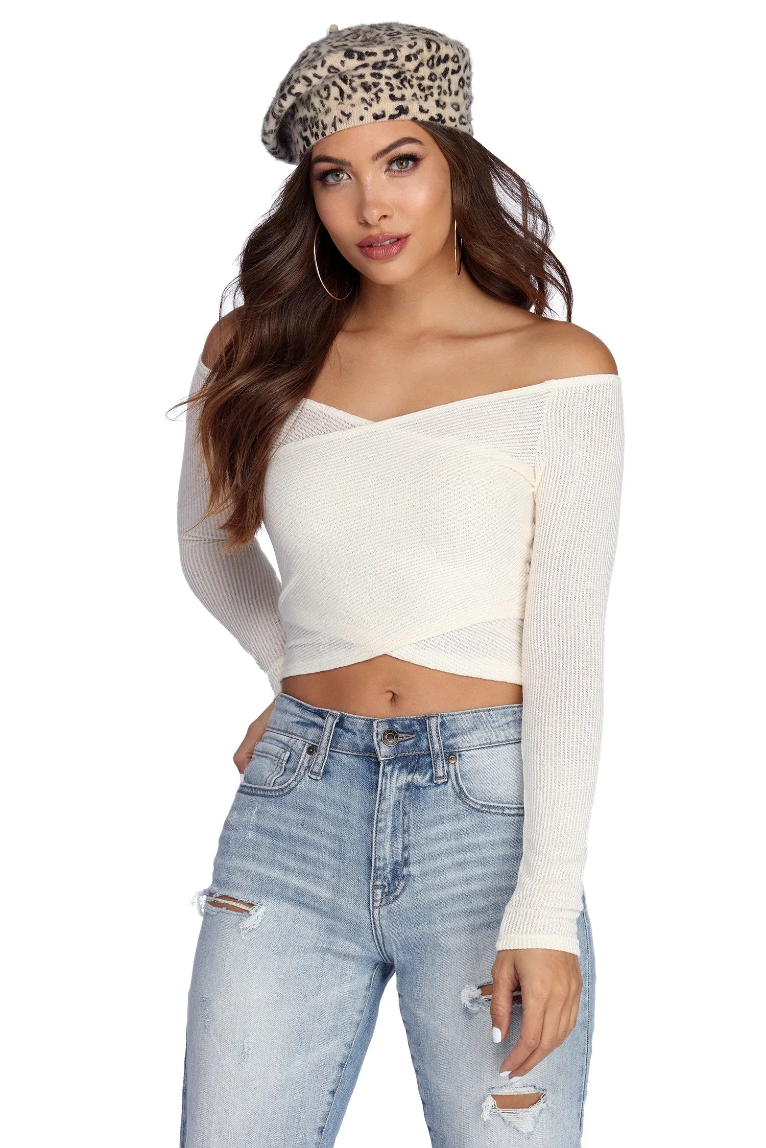 Cross It Off Knit Crop Top