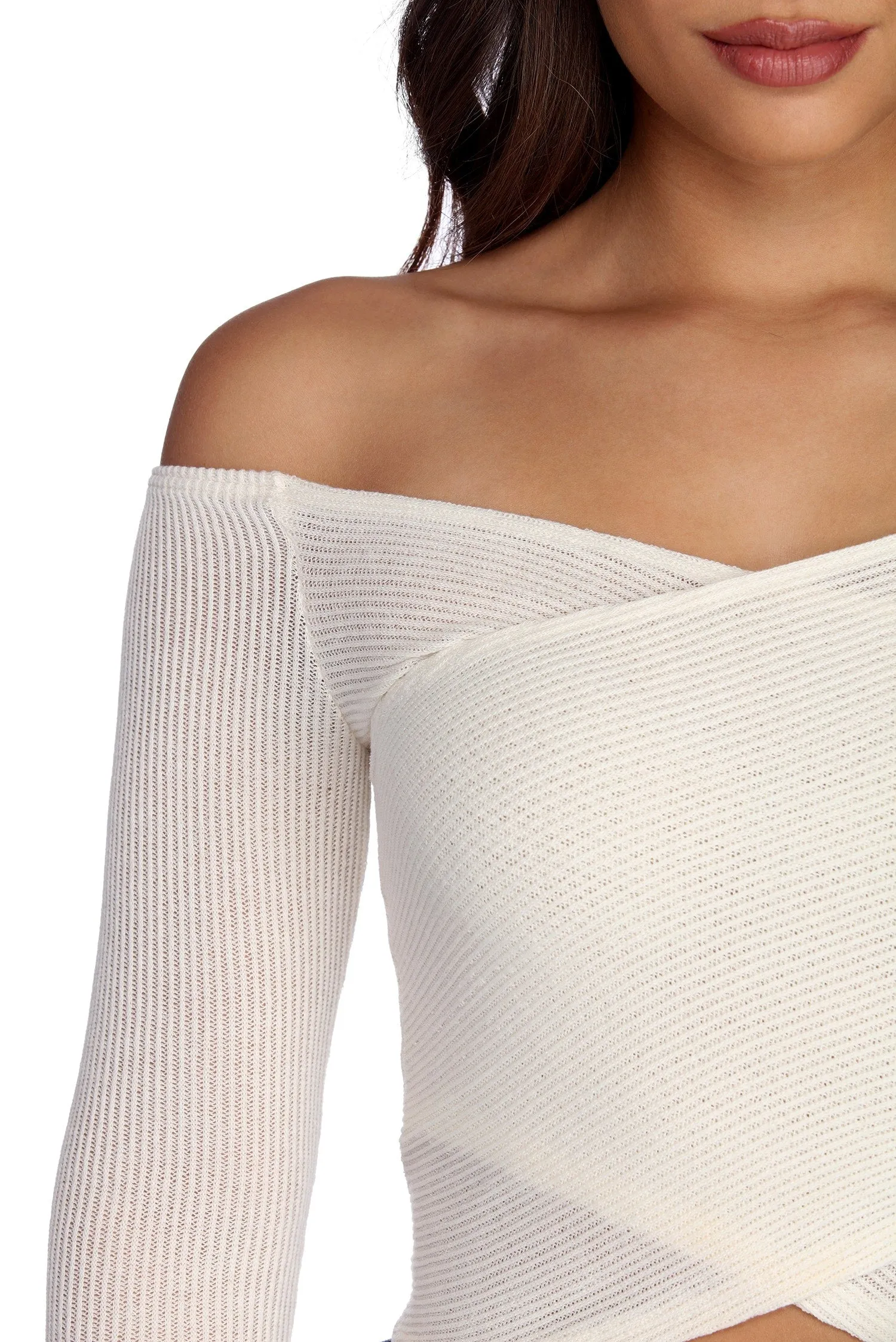 Cross It Off Knit Crop Top