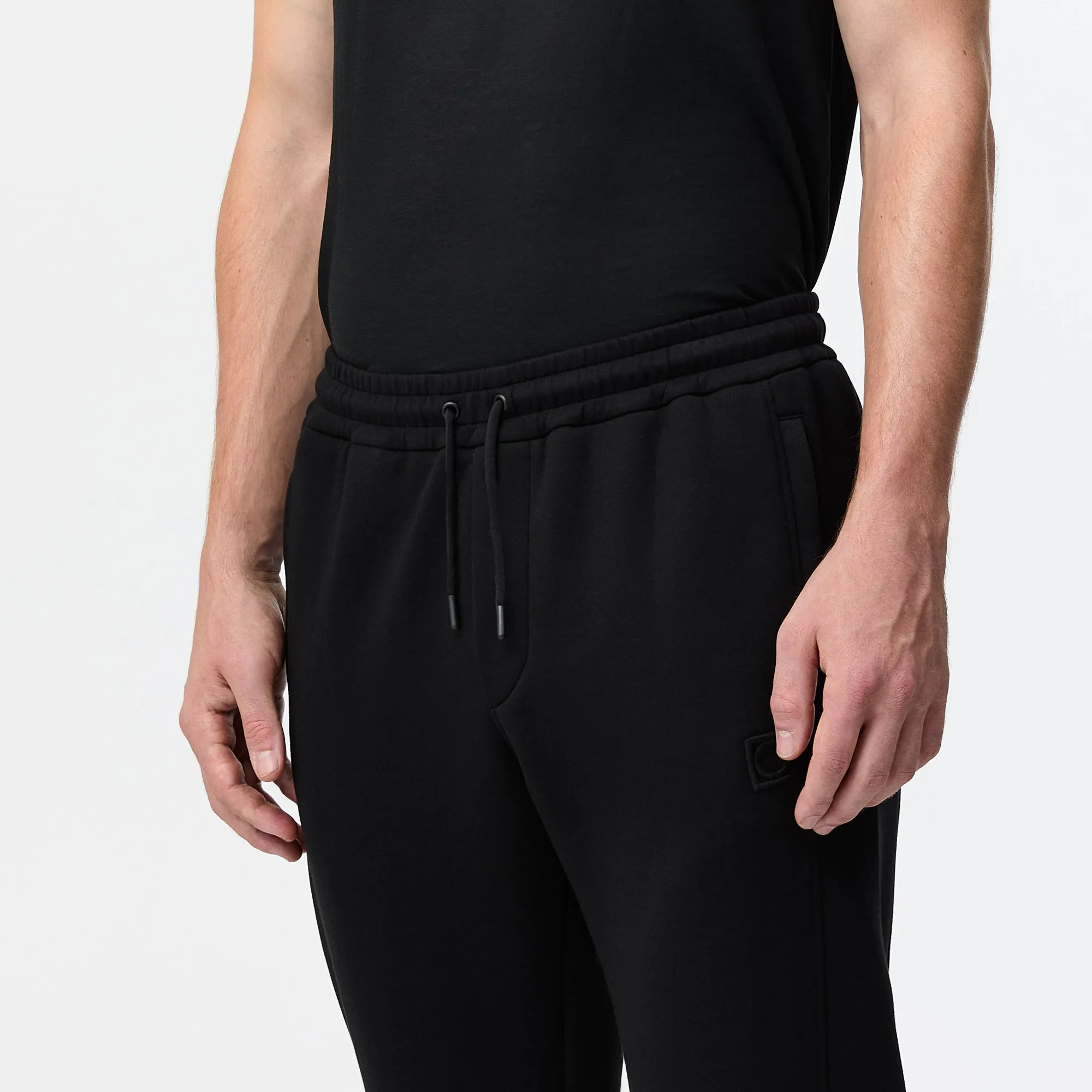 Cuffed Neoprene Sweatpants Black