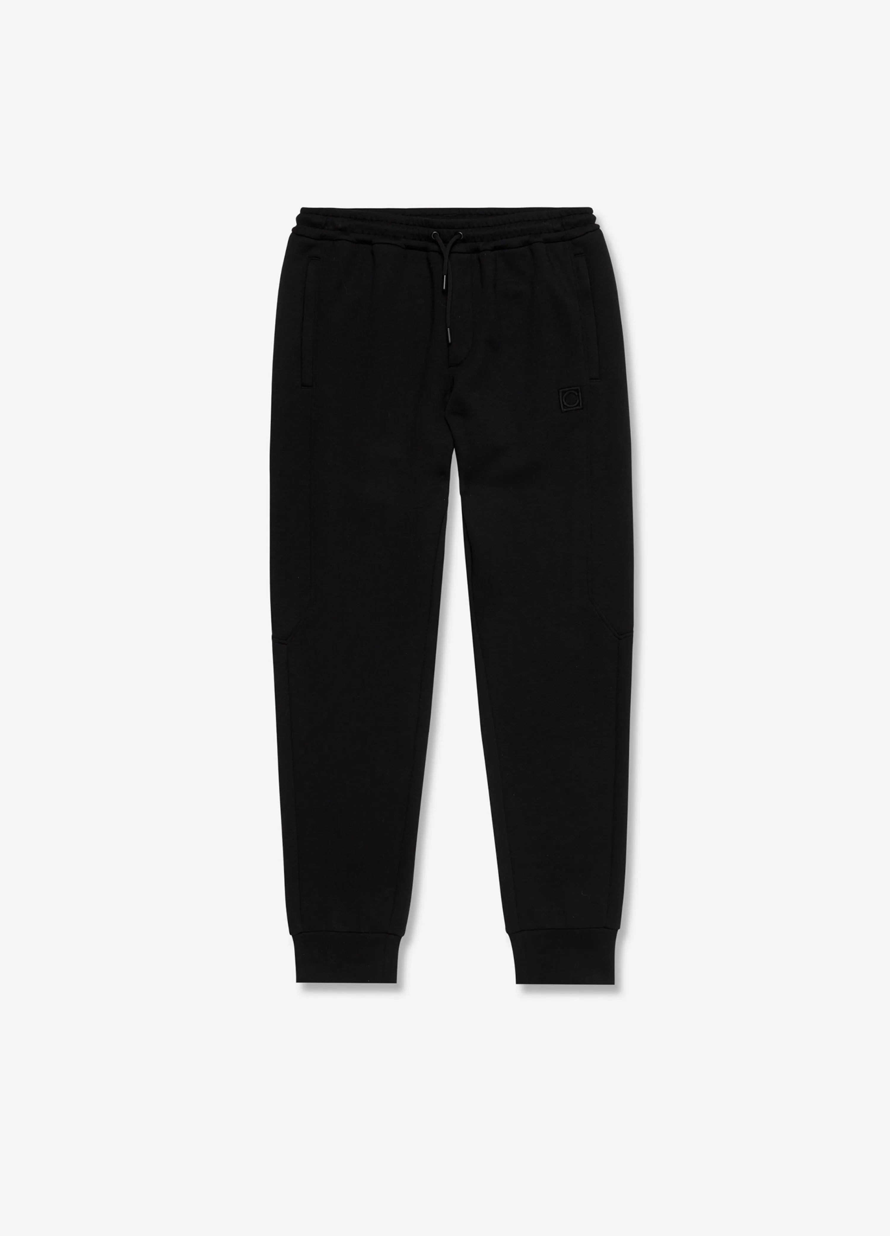 Cuffed Neoprene Sweatpants Black