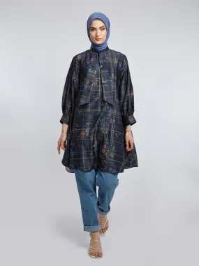 DARA ASYMMETRICAL TUNIC INDIGO