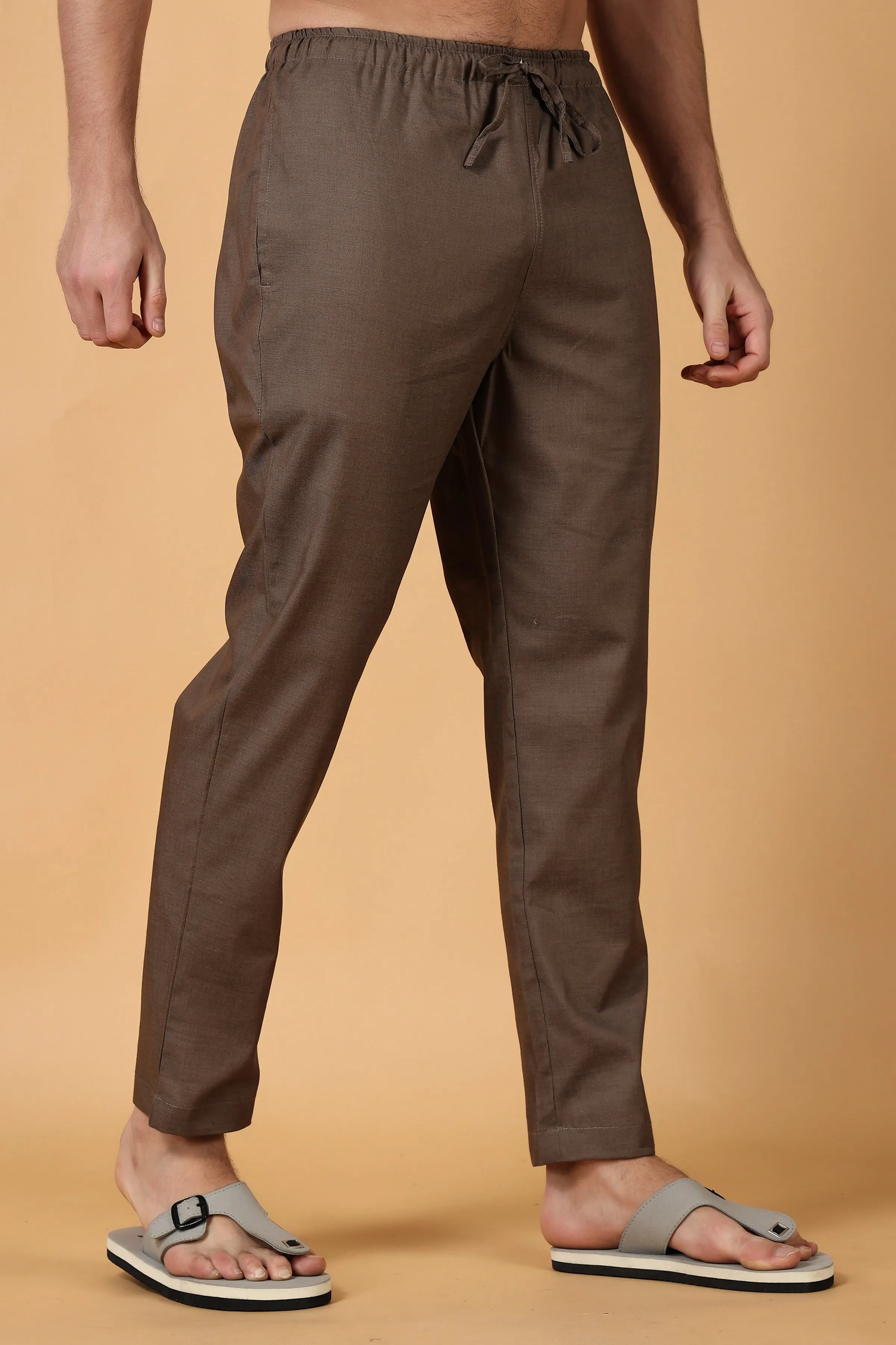 Dark Brown Cotton Pajama Pant