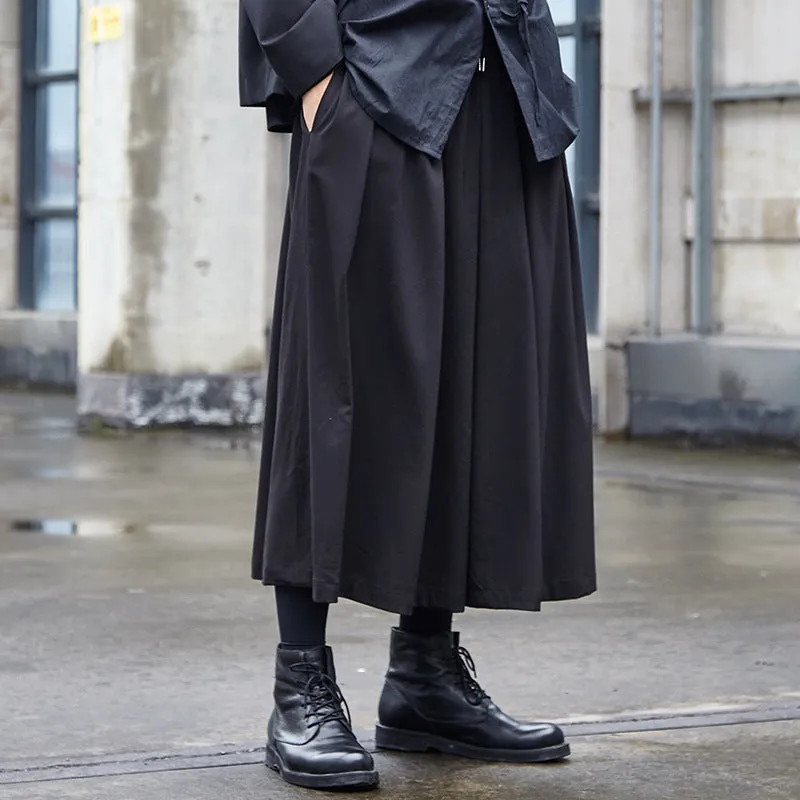 Dark Pleated Culottes