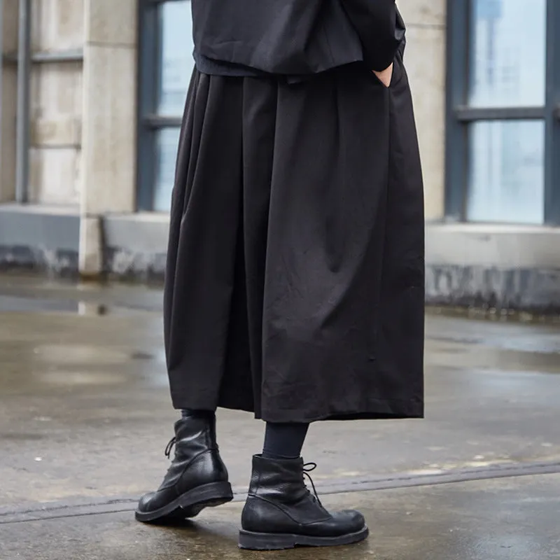 Dark Pleated Culottes