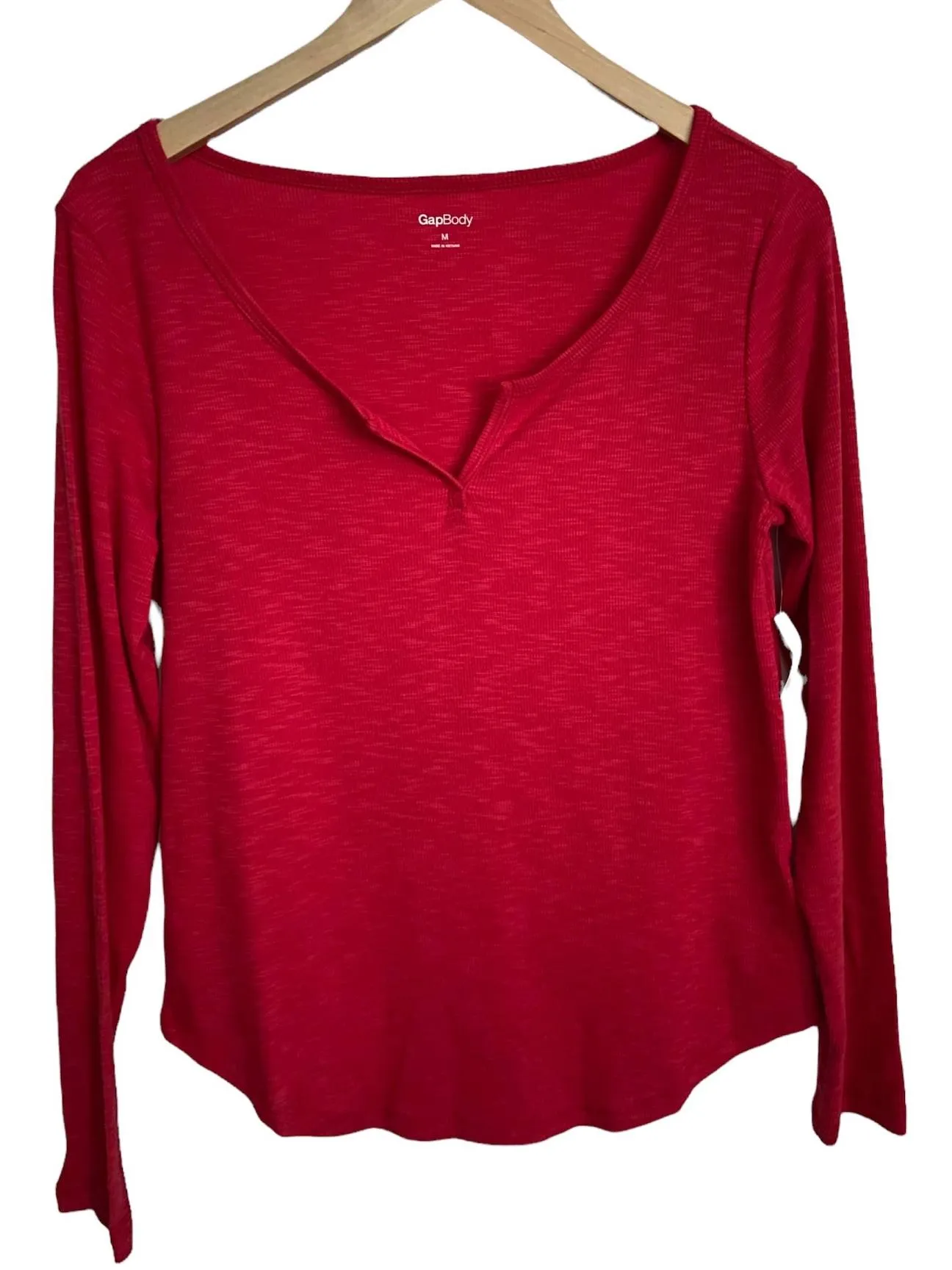 Dark Winter Red Ribbed Top