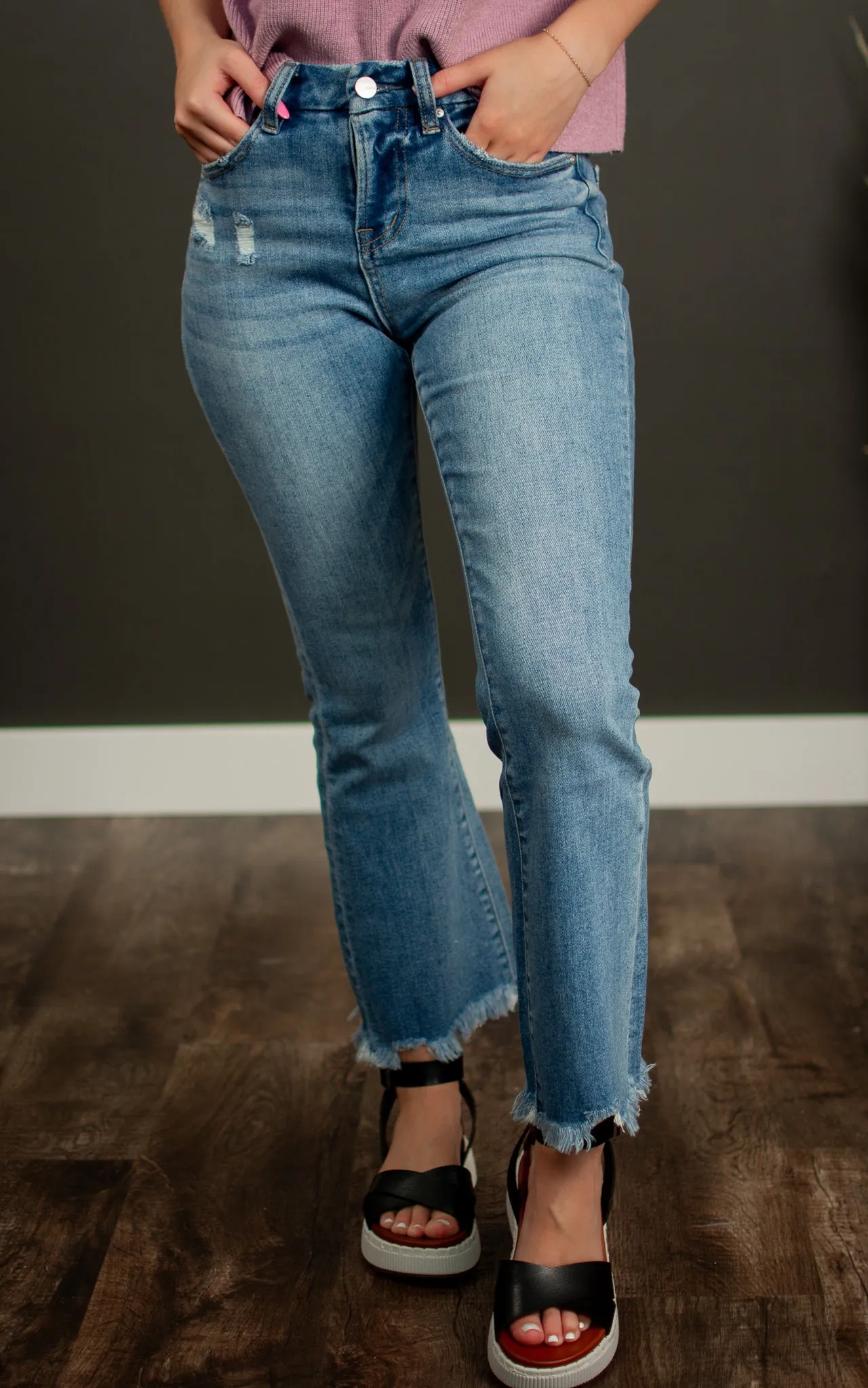 Deutz Crop Flare Mica Jeans