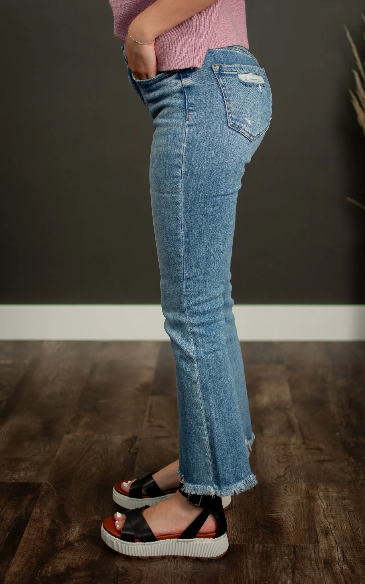 Deutz Crop Flare Mica Jeans