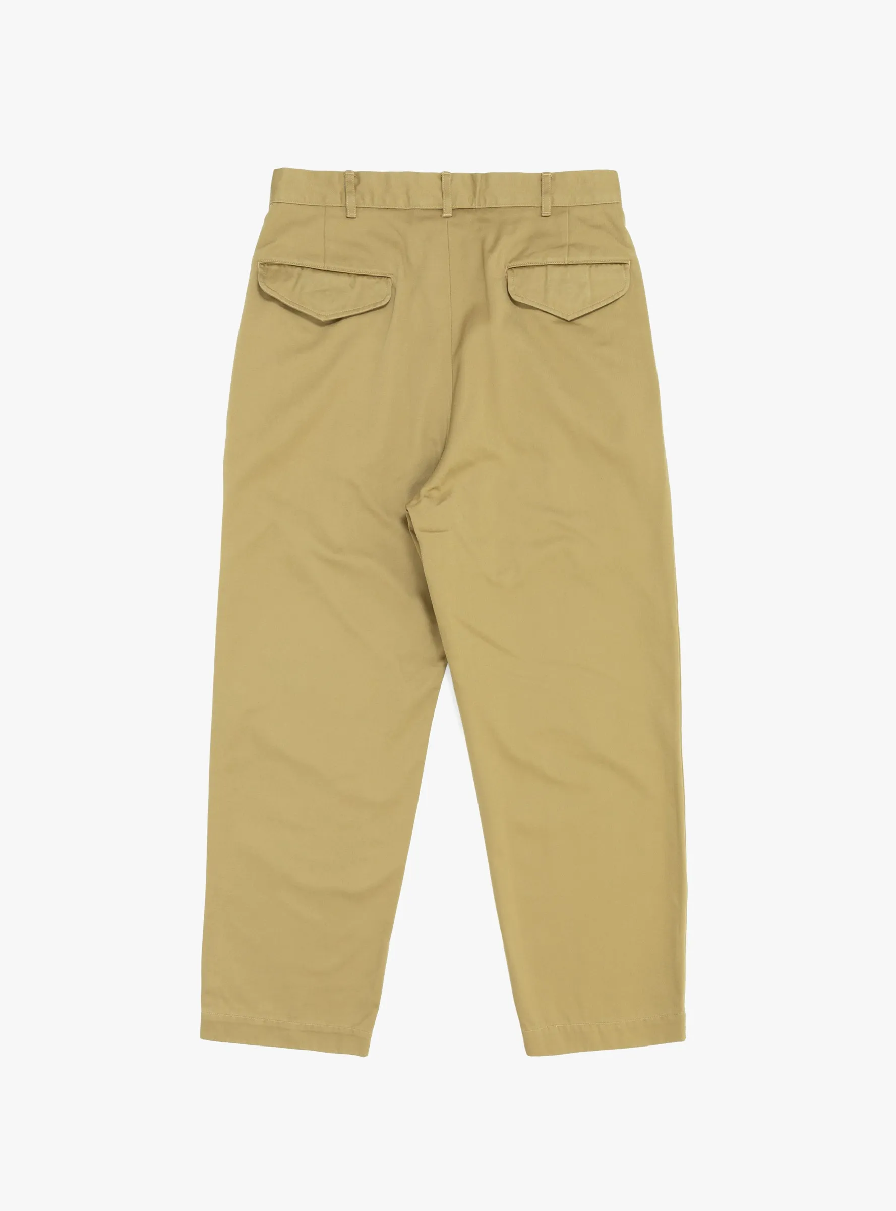 Double Pleat Chino Pants Tan