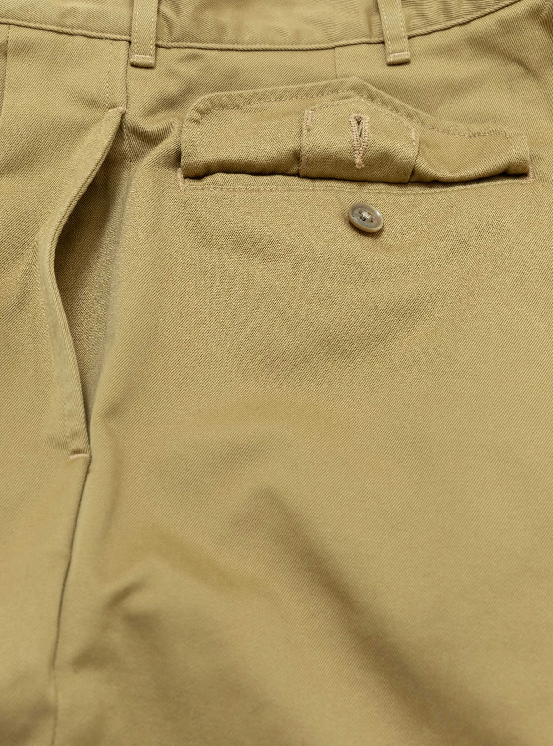 Double Pleat Chino Pants Tan