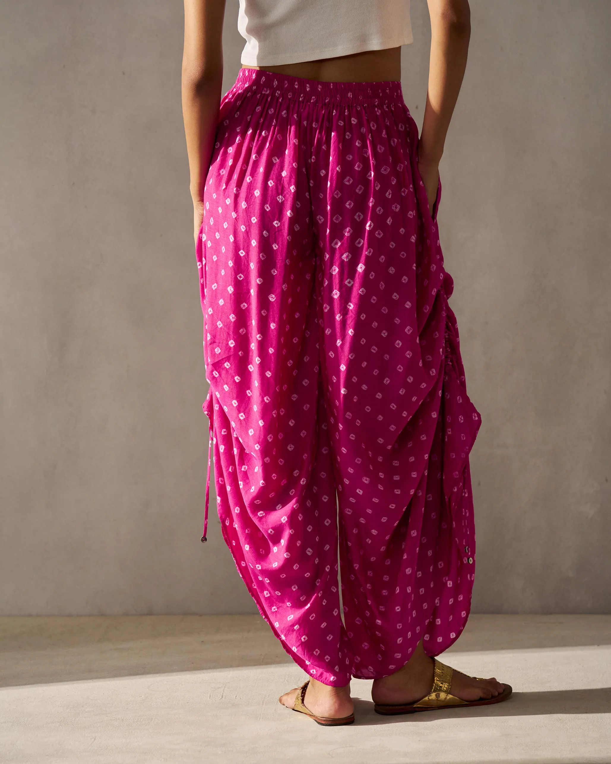 Drawstring Pants - Fuchsia