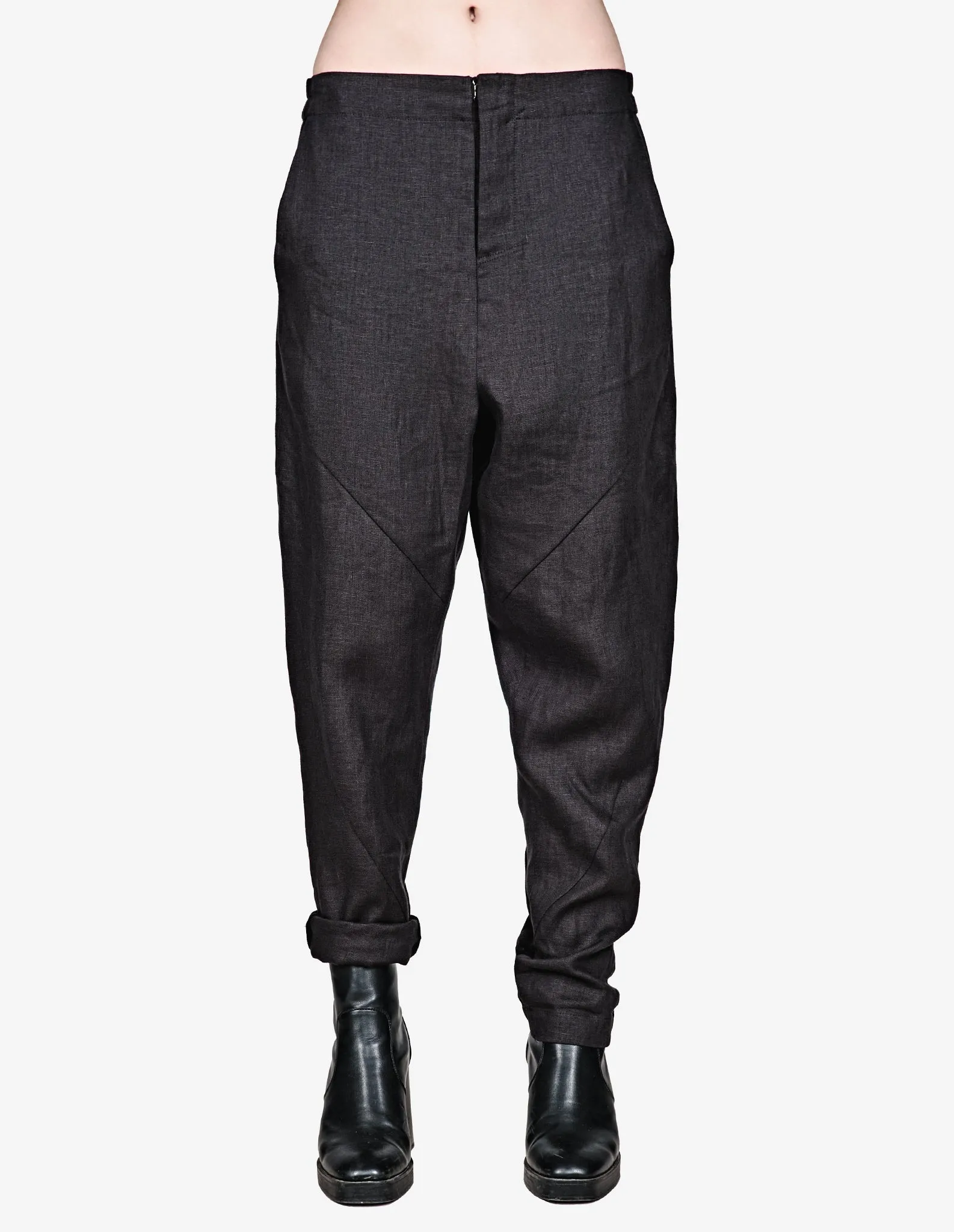 Drop Crotch Linen Pants