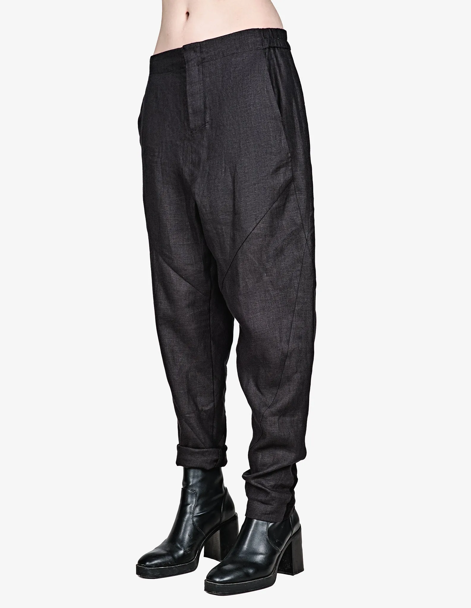 Drop Crotch Linen Pants