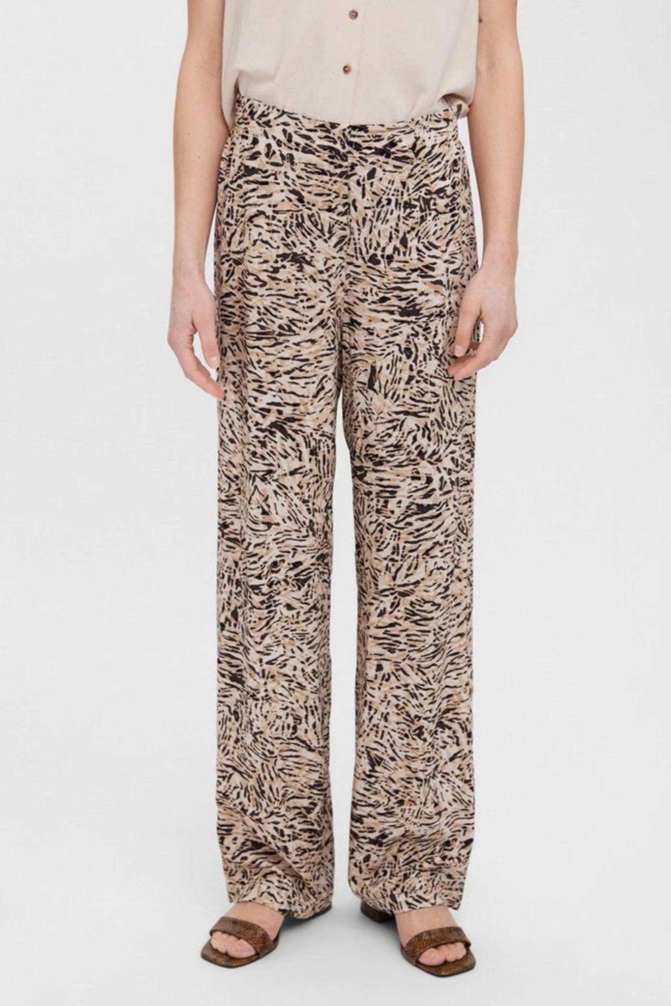 Easy Wide Pants - White Pepper